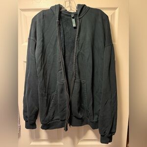 SKIMS. Dark green Zip-Up Hoodie. S
